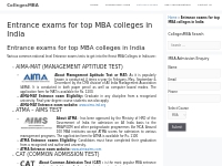 Entrance exams for Top MBA colleges in India