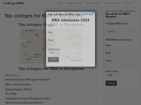 Top colleges for MBA in Bangalore,MBA in Bangalore