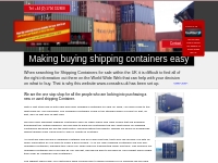 ConSales Co Uk - Making buying shipping containers easy