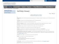 Self-Help Glossary - selfhelp