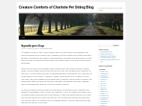 Charlotte Pet Sitting Blog at Creature Comforts