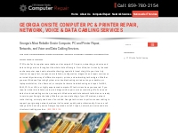 Georgia Onsite Computer PC   Printer Repair, Network, Voice   Data Cab