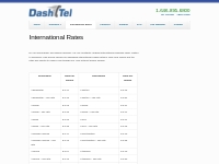 International Calling Rates | DashTel Communications