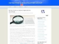 Georgia detective agency - Georgia private investigator