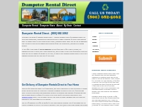 Dumpster Rental Direct - Dumpster Rental wherever you need it.  Call u