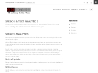 SPEECH   TEXT ANALYTICS | e24 Technologies