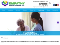 Testimonial | Empathy Health Services, Inc.