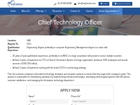 Chief Technical Officer | CTO Jobs in Bangalore | EUPHORIEA