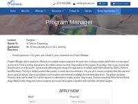 Program Manager Jobs Banglore, India- Euphoriea | EUPHORIEA