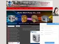 extrusion Gear pump, polypropylene melt pump, rubber melt pump - Batte