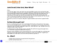 Junk Email, Fake Link, Now What? - FeedBlitz