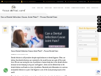 Focus Dental: Does Dental Infection Cause Joint Pain?