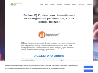 Broker IQ Option.com: investimenti all'avanguardia [recensione, conto 