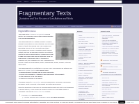 Fragmentary Texts   Digital Athenaeus