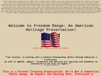 Welcome to Freedom Range: An American Heritage Preservation!