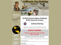 California DOJ Firearm Safety Certificate Instructor - Comparable Enti