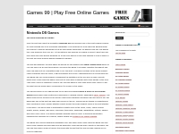 Nintendo DS Games | Games 99 | Play Free Online Games