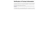 Verification of Contact Information