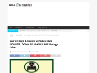 Goa Vintage   Classic Vehicles Club NOVOTEL DONA SYLVIA VILLAGE Vintag