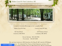 Hidden Cove RV Park Columbus, MS - RV Park Campground Columbus, MS, Ca