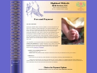 Fees at Highland Midwife Birth Services in Goldendale Washington