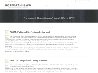 Frequent Questions About DUI / DWI | Angela Horwath