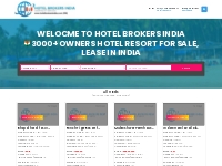 3000+ Owners hotel, resort properties on HBi Hotel Brokers India Inter