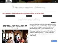 Restaurant consulting, coaching, and mentoring - Home