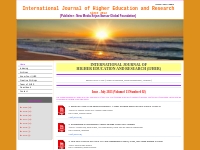 International Journal of Higher Education and Research - Home