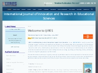 International Journal of Innovation and Research in Educational Scienc