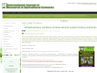 International Journal of Research in Agricultural Sciences - Home