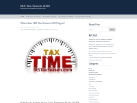 IRS Tax Season 2020 - Everything we know about Tax Season 2020