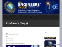 Conference (Day 3)   JIE Engineers  Week