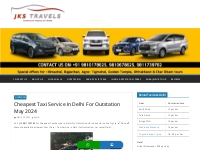 Cheapest Taxi Service In Delhi For Outstation May 2024