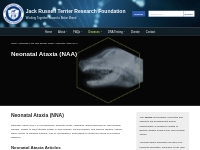 Neonatal Ataxia (NAA) - Jack Russell Terrier Research Foundation