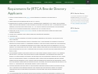 Requirements for JRTCA Breeder Directory Applicants - JRTCA Breeders D