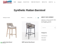 Synthetic Rattan Barstool   Rattan Furniture KaDe Export