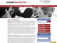 Tips for Filing Bankruptcy - Los Angeles Bankruptcy Center