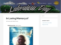 In Memory   Lakeview Day