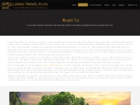 About Us - Lanka Travel Plan