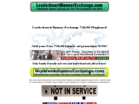 Leaderboard Banner Exchange - 728x90 Banner Leaderboard Plugboard