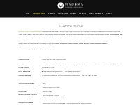 COMPANY PROFILE | Madhav Cast & Corporation