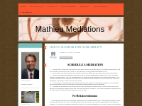 Mathieu Mediations, full time Mediator Pasco County Florida - CALENDAR