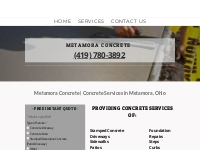 Concrete services in Metamora, Ohio