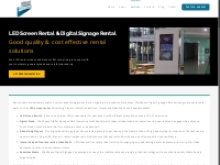 LED Screen Rental Dubai | Digital Signage Rental