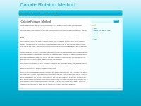 Calorie Rotaion Method