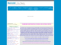 Nairobi City Tours | Nairobi Short Excursions | Nairobi Attractions | 