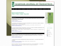Nigerian Journal of Paediatrics