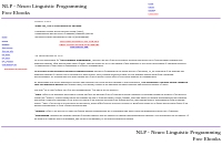 NLP Neuro Linguistic Programming Free ebooks