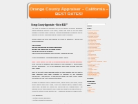 Orange County Appraiser   California   BEST RATES!